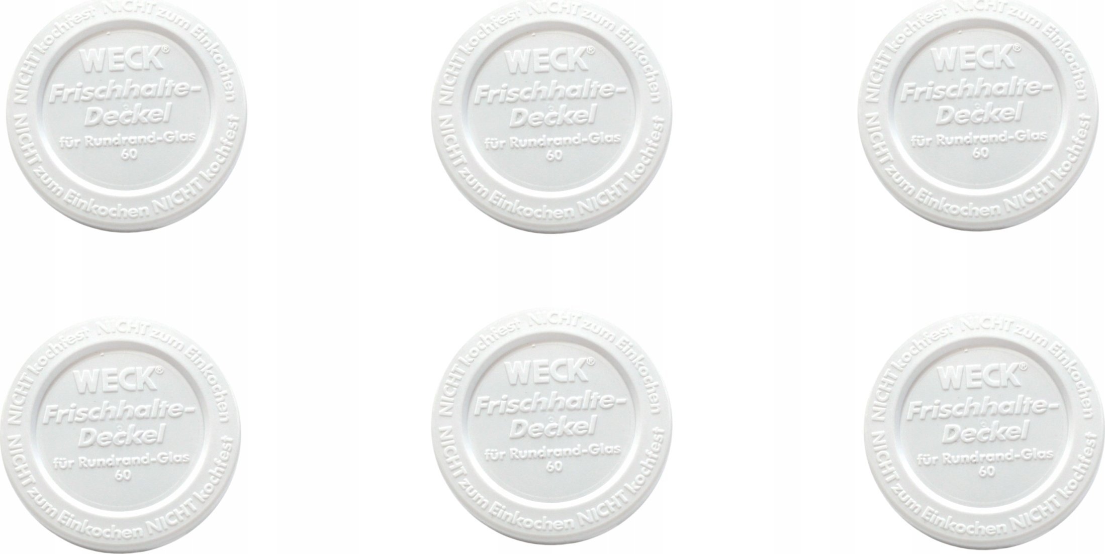 Jata Zestaw Wieczek WECK Słoików Karafek Plastikowe średnica 60 mm 5 sztuk