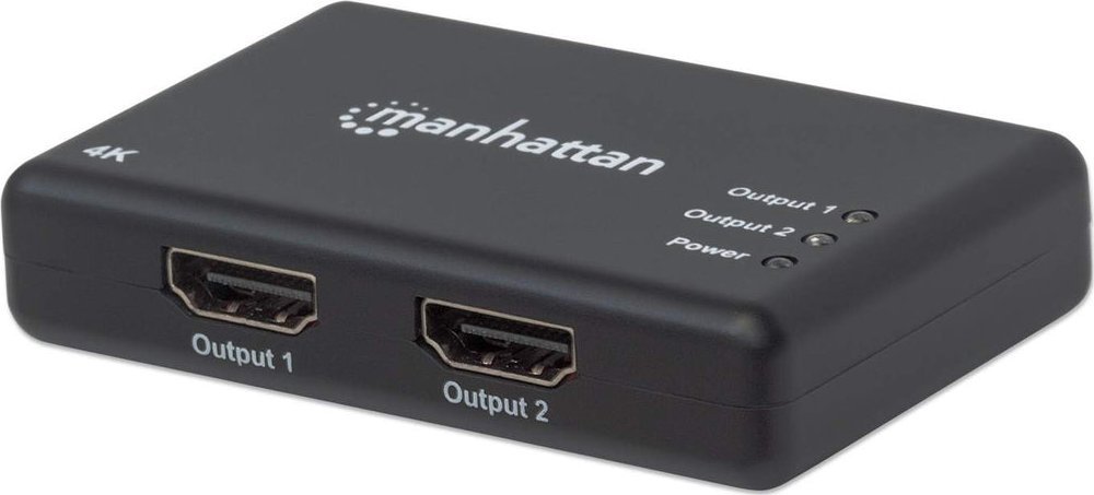 Manhattan Manhattan 4K 2-Port HDMI-Splitter 4K@30Hz Netzteil schwarz