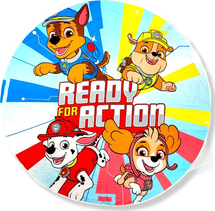 Euroswan Duży ręcznik mata plażowa szybkoschnąca Psi Patrol 150cm