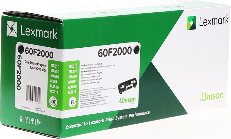 Toner Lexmark 60F2000 Black Oryginał (60F2000)