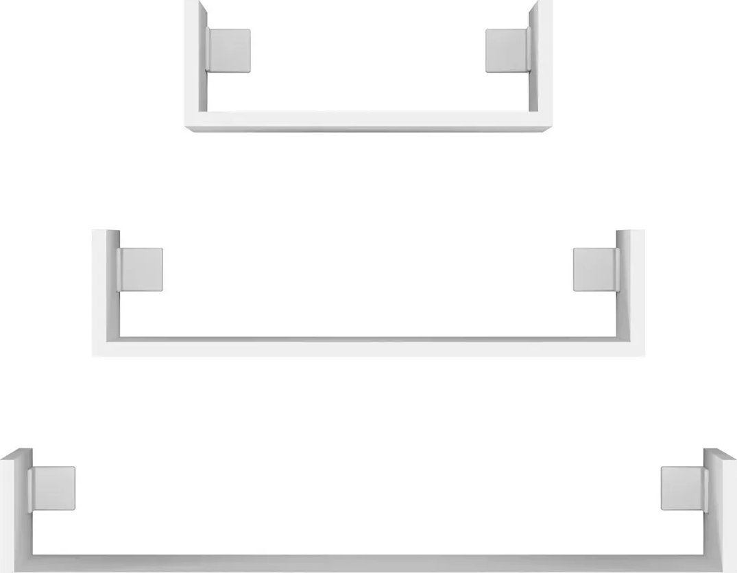 Elior Biały komplet 3 sztuk półek skandynawskich - Gonzo