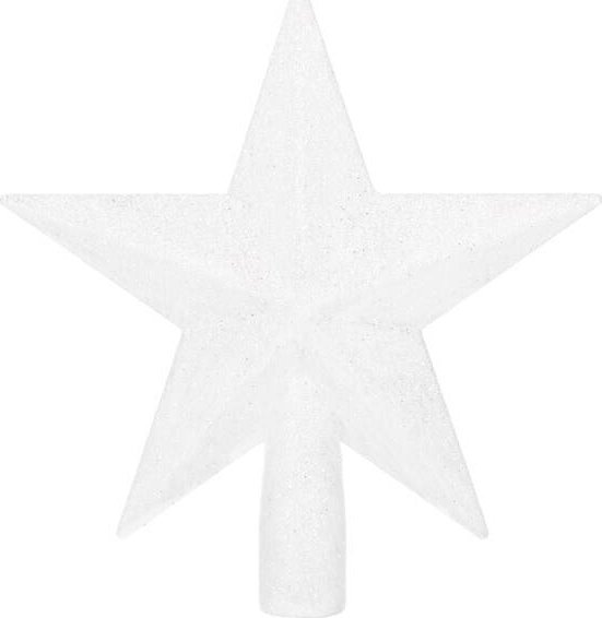 Springos Czubek na choinkę 15 cm szpic, gwiazda biała UNIWERSALNY