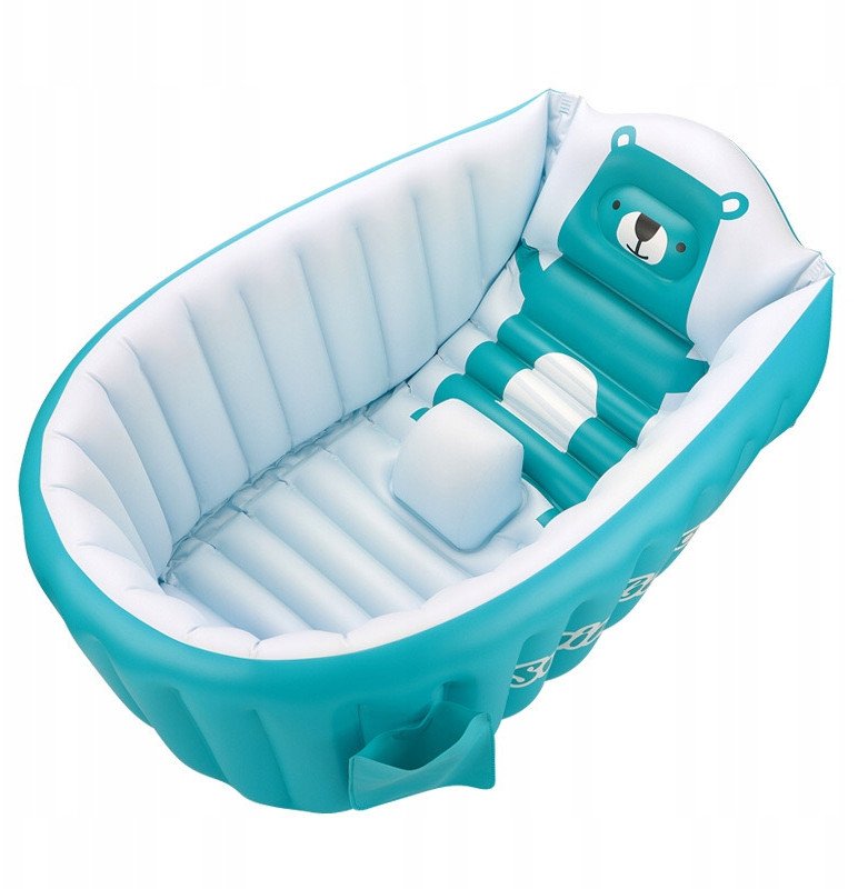 Wanienka PODRÓŻNA DMUCHANA Turystyczna 82x57x28cm dla DZIECI NIEMOWLĄT BLUE