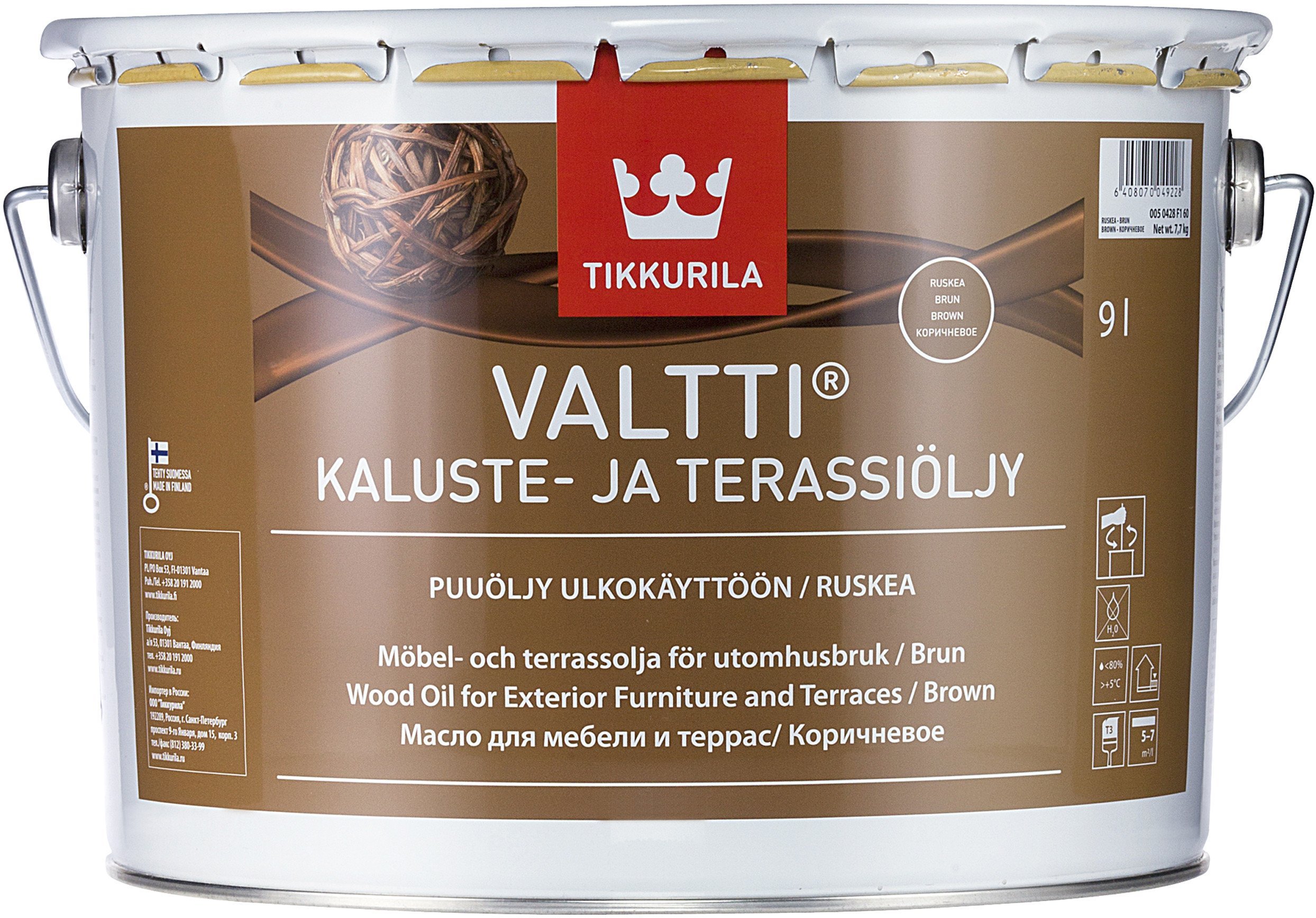 Tikkurila FURNITURE OIL VALTTI KALUSTE 9,0L BROWN