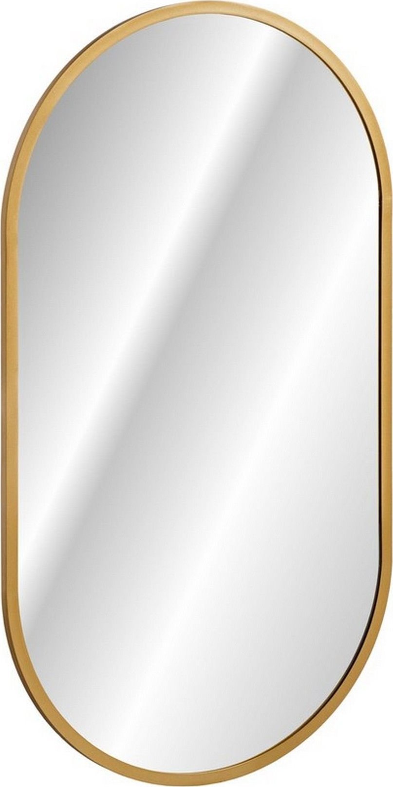 Lustro Comad Lustro łazienkowe, owalne, LED, Apollo, 50x90 cm, złoty