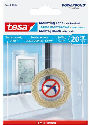 Tesa Taśma montażowa przezroczysta 19mm x 1,5m (H7774002)