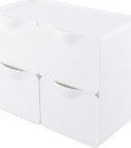 Przybornik nabiurkowy 4 - komorowy biały