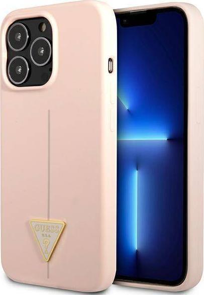 Guess Guess GUHCP13XSLTGP iPhone 13 Pro Max 6,7" różowy/pink hardcase Silicone Triangle