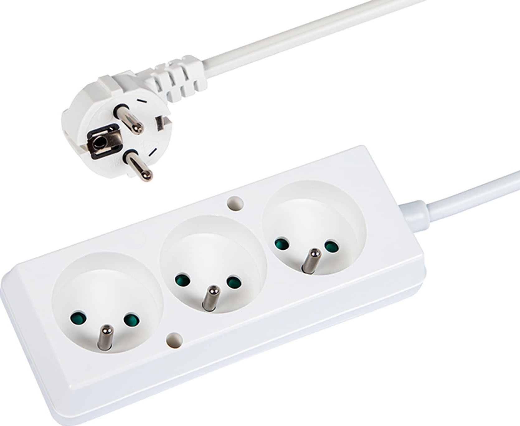 Blow 98-207# Przedłużacz sieciowy ps-370 3-gniazda z uziemieniem 1,5m biały 3x1,5mm