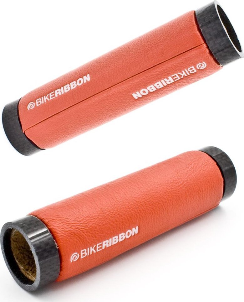 Bike Ribbon Chwyty Bike Ribbon Vintech, 125x32 mm, skóra, carbon, korek, czerwone