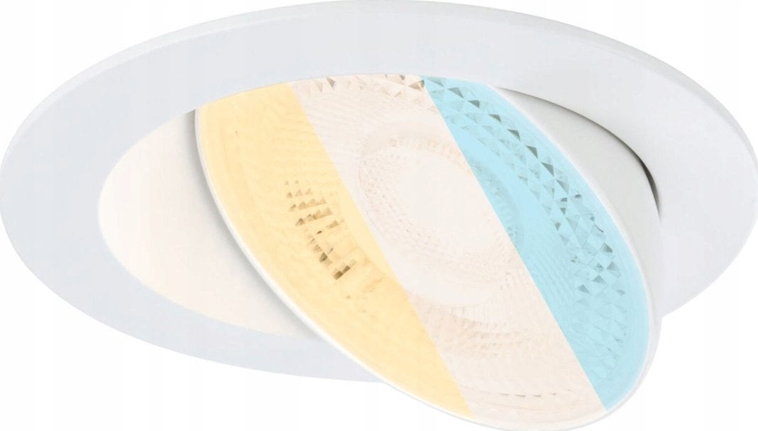 Paulmann Oprawa do wbudowania ANMUS LED DIM 5W 700lm 105mm 2700K-6500K IP20 230V biały / aluminium
