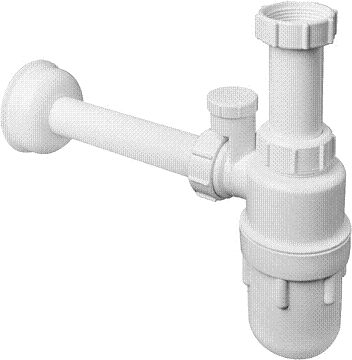 Syfon McAlpine butelkowy 5/4" DN32 z napowietrznikiem biały (5130PF)