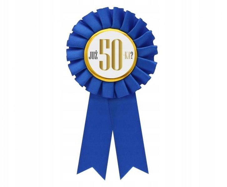Kotylion "Już 50-tka" niebieski Godan