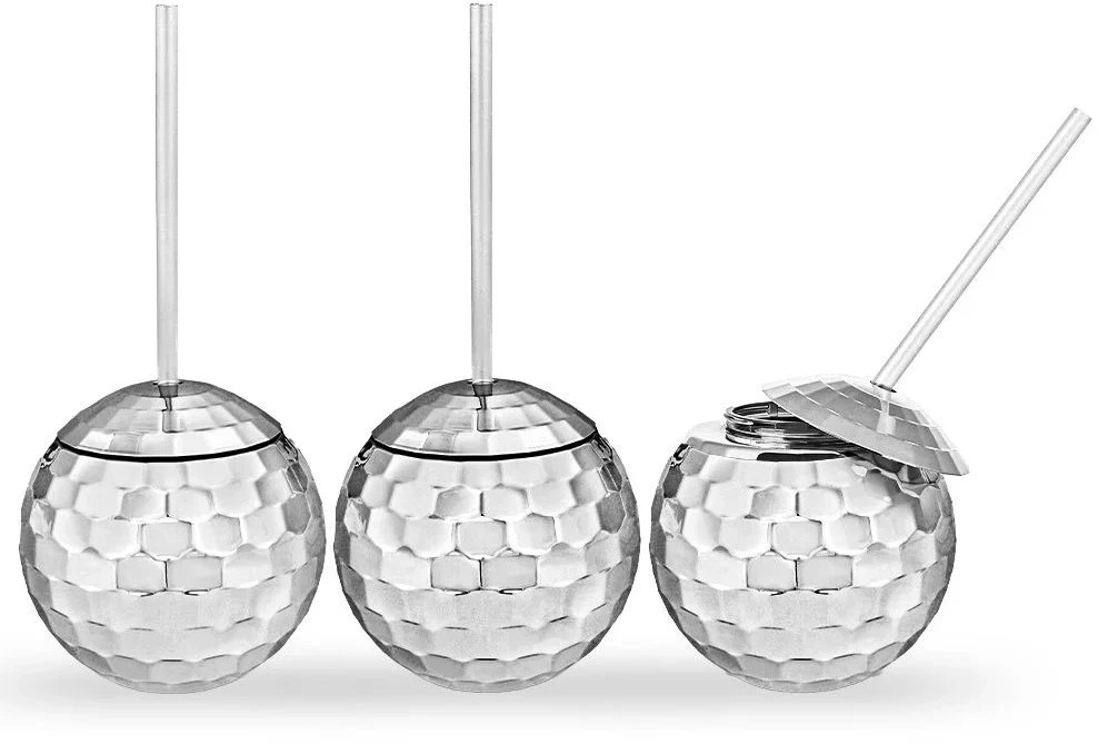 Zestaw 3 Disco Kul do Drinków ze Słomkami