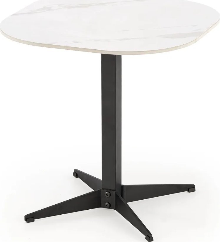 Halmar Ława BORNA S 50x50 biały marmur/czarna HALMAR