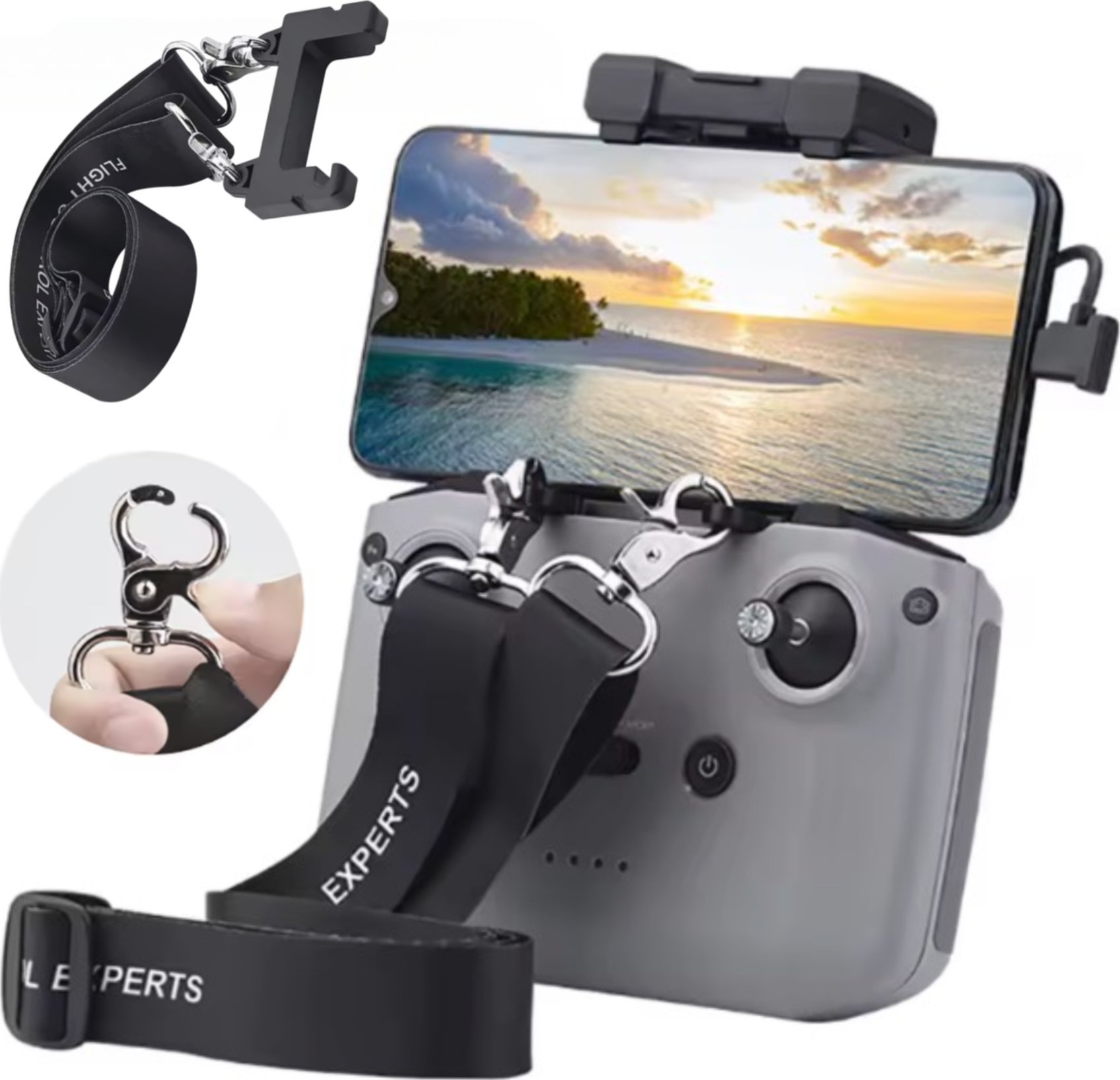 ZABEZPIECZENIE UCHWYT SMYCZ REGULOWANA DO KONTROLERA PILOTA DJI RC-N1, N2 I N3 - DJI MINI 2 / AIR 2 / MINI 3 / NEO