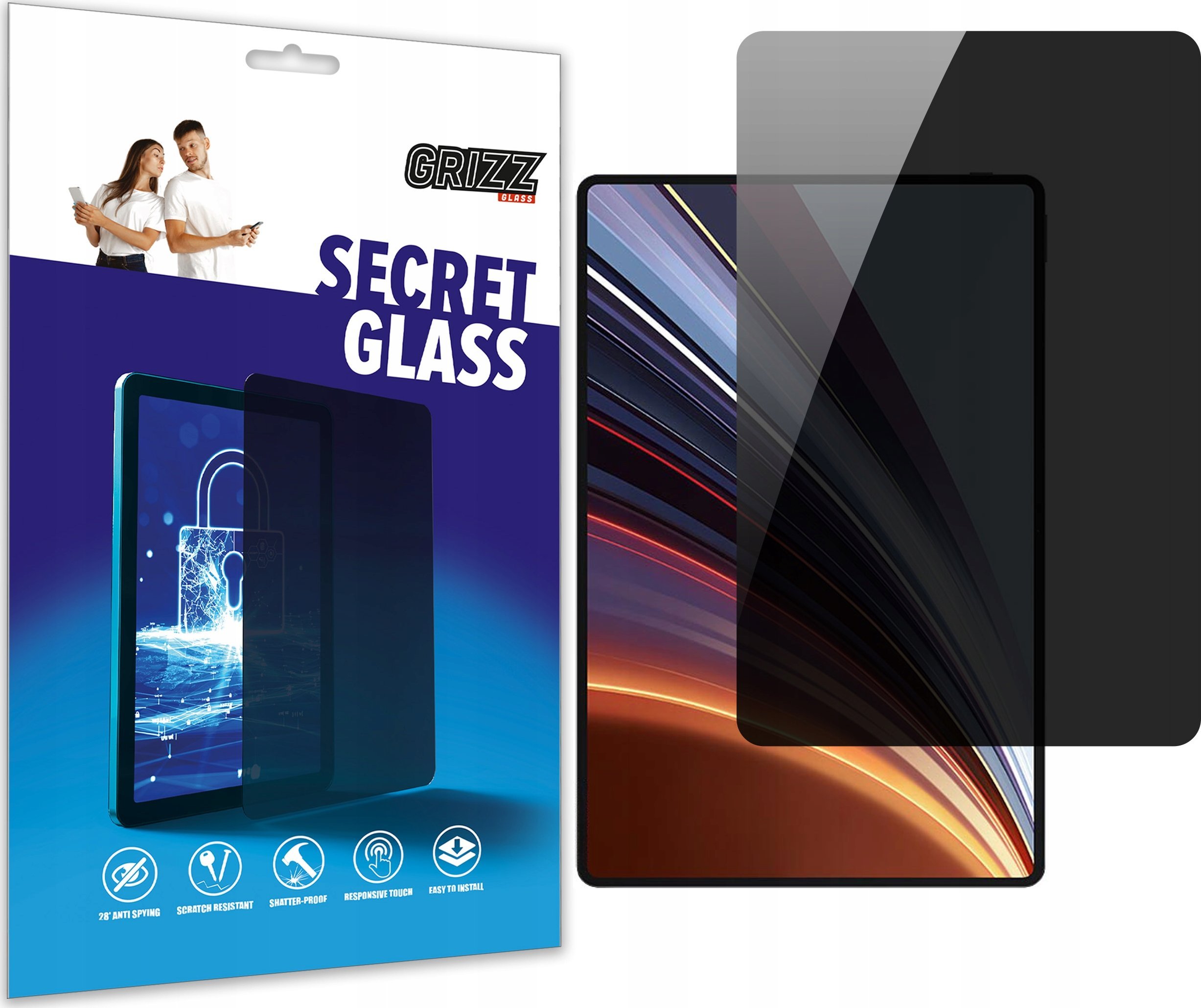 Filtr GrizzGlass Szkło prywatyzujące GrizzGlass SecretGlass do Honor Pad GT Pro