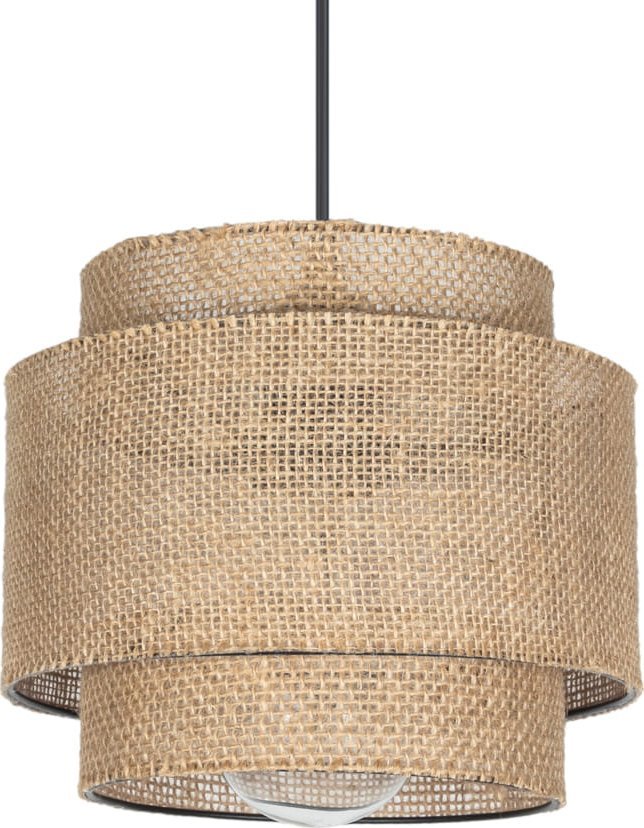 Lampa wisząca Solar Lampa wisząca zwis pojedynczy BOHO len