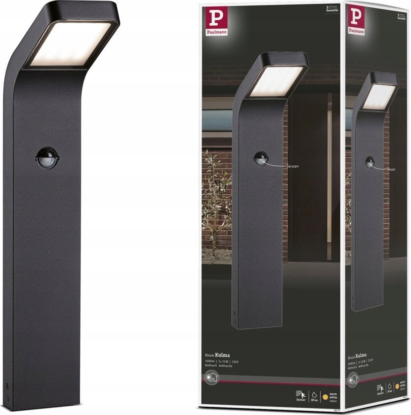 Paulmann Oprawa ogrodowa słupkowa KULMA LED 7.5W 500lm 500mm 3000K IP44 odporna na wodę morską 230V antracyt aluminium