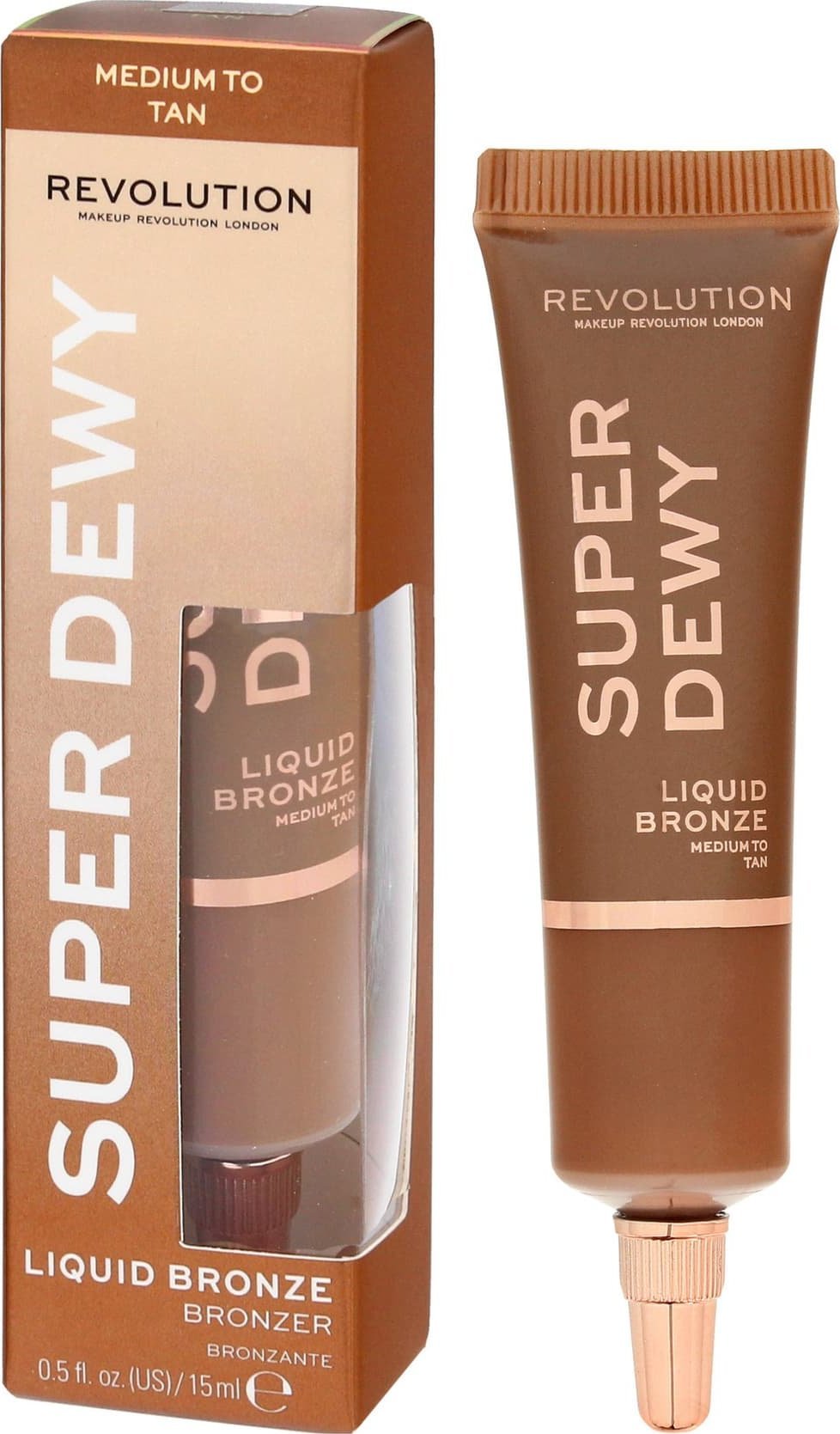 MAKE UP REVOLUTION Makeup Revolution Super Dewy Bronzer w płynie - Medium to Tan 15ml