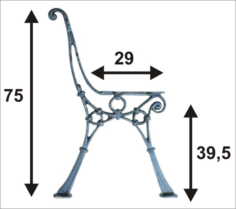 Noga do ławki lekka nr 1 C 4 deski