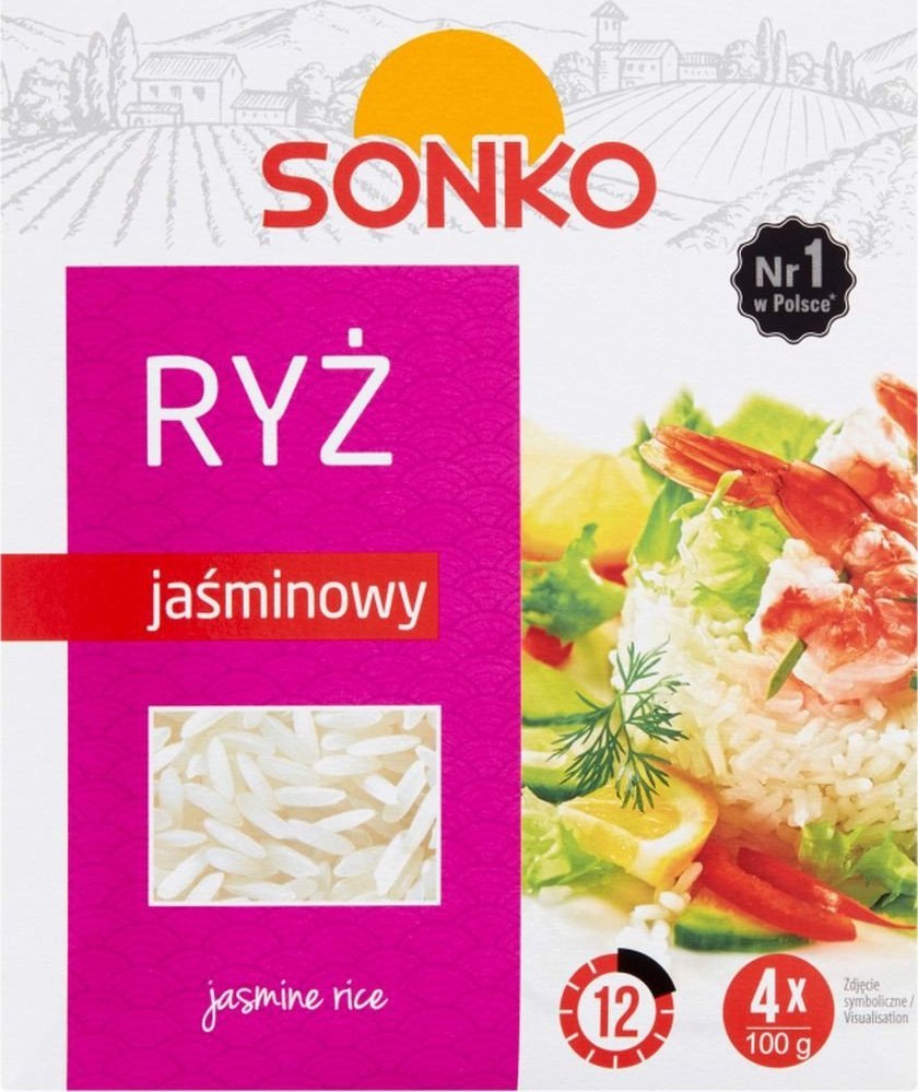 SONKO Sonko Ryż jaśminowy 400 g (4 x 100 g)