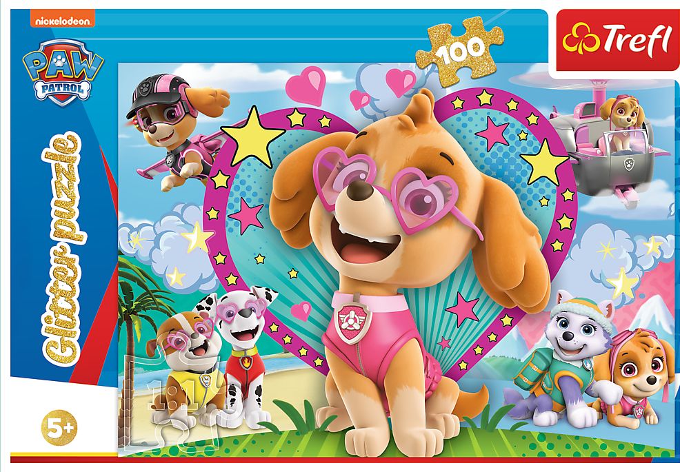 Trefl Puzzle 100 el. Glitter In the glow Skye Psi Patrol