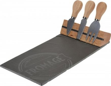 Deska do krojenia Intesi z nożem kamienna 4szt.