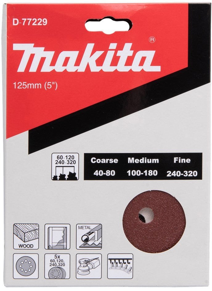 ROUND SANDING PAPER SET 125MM D-77229 20