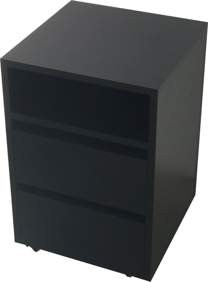 KONTENEREK POD BIURKO DO SZAFY Z SZUFLADAMI NA KKACH CZARNY DAMING