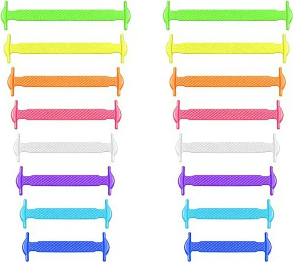 ATL DA10B Sznurowadła silikonowe bez wiązania rainbow