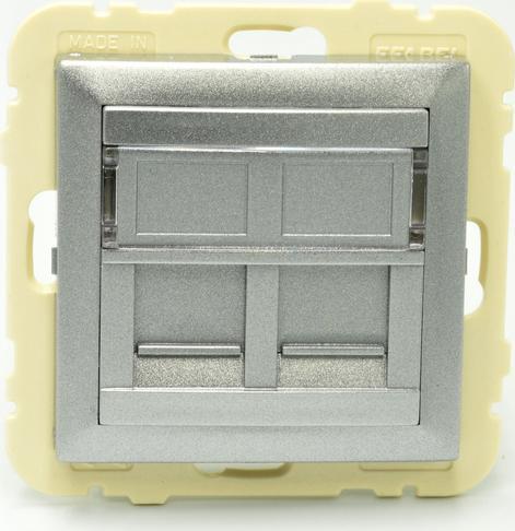 Efapel EFAPEL LOGUS90 ELEMENT CENTRALNY DO GNIAZDA TELEFONICZNEGO/KOMPUTEROWEGO ALUMINIUM 90442 SAL