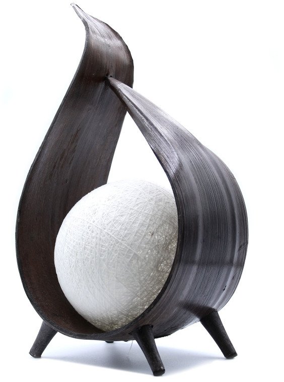 Naturalna lampa kokosowa - Czekoladowa