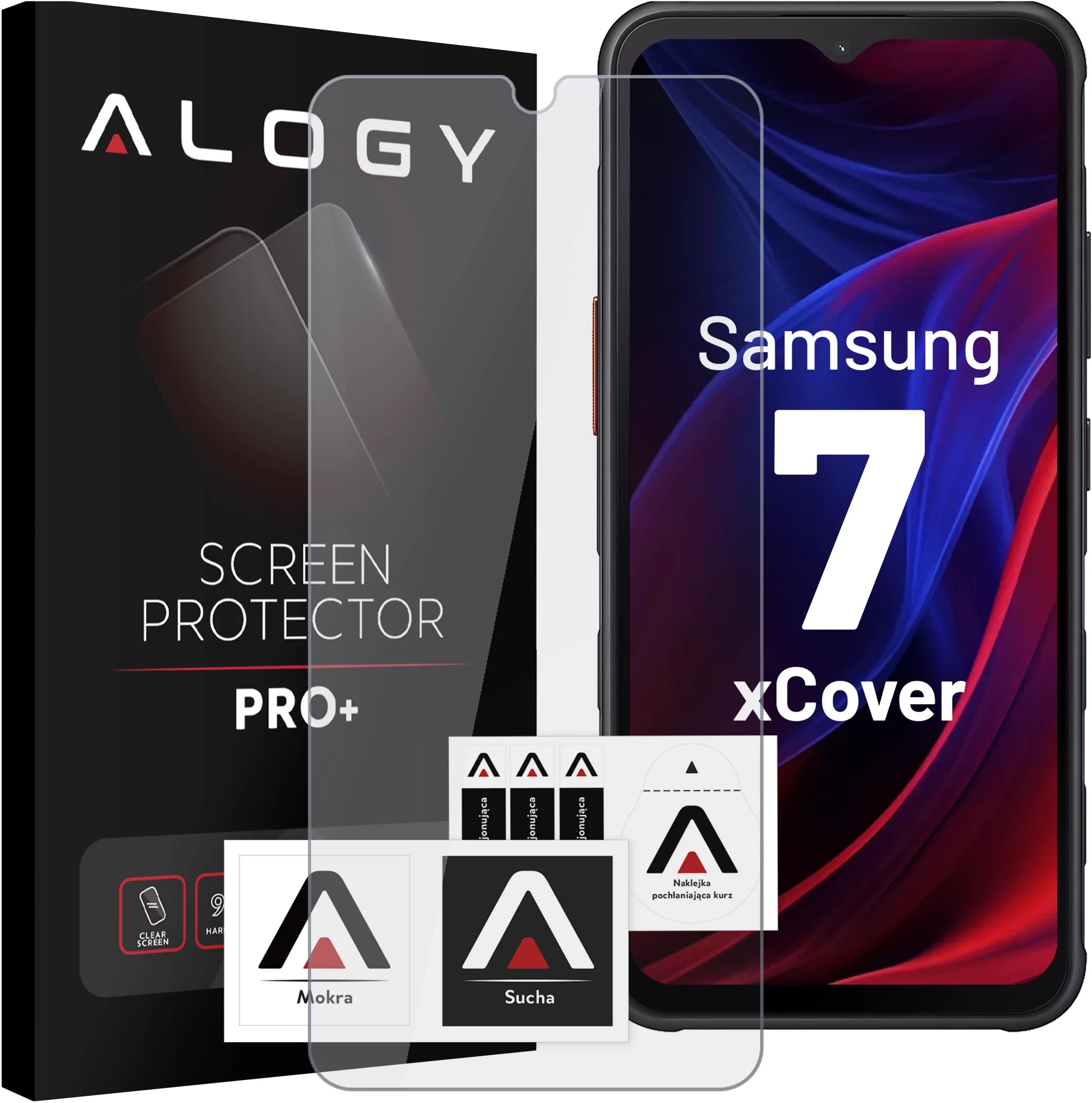 Szkło hartowane do Samsung Galaxy xCover 7 ochronne szkiełko na ekran 9H Alogy Heavy Pro+
