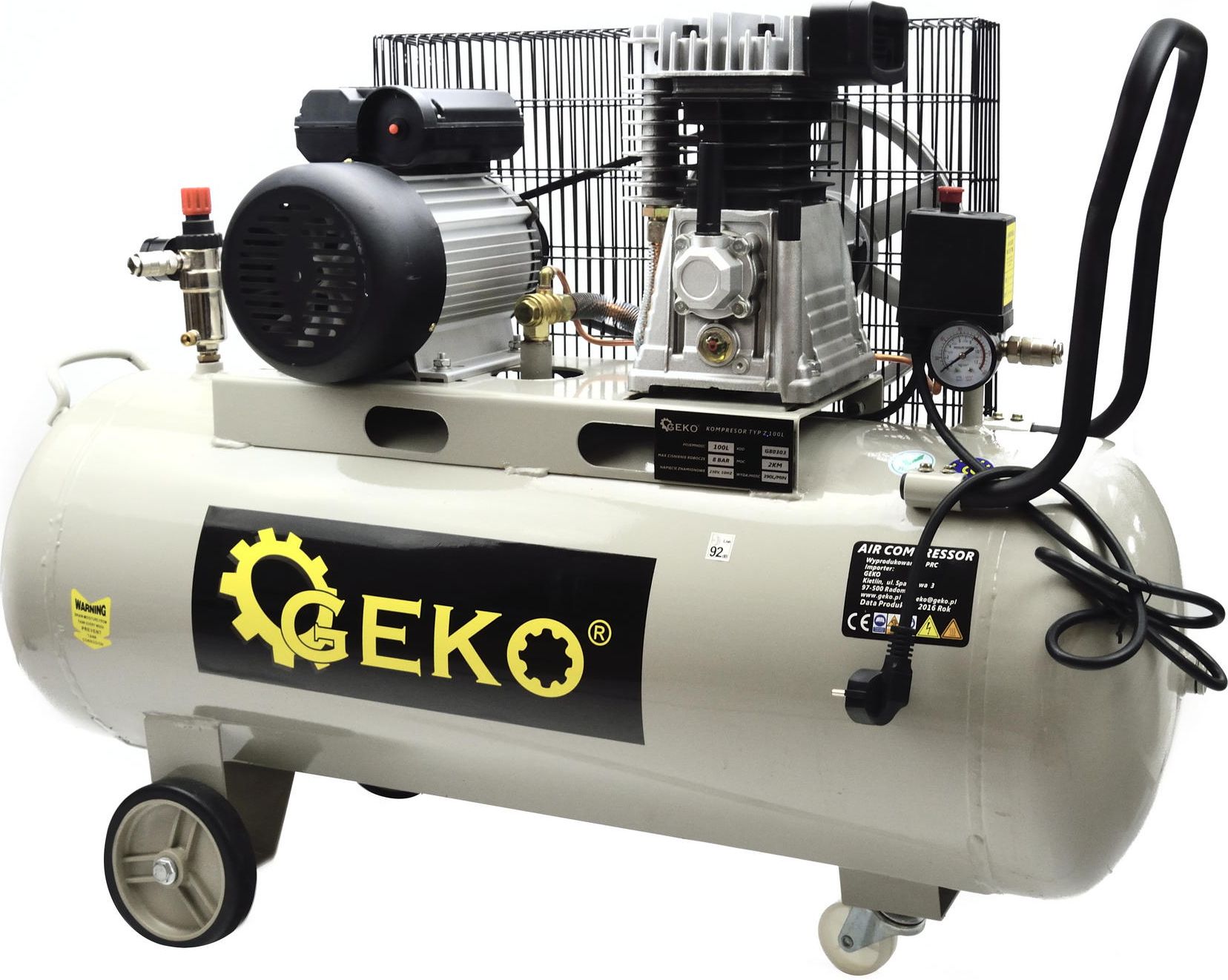 Sprężarka Geko 8bar 100L (G80303)