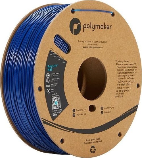 Poly Filament Polymaker PolyLite ABS 1,75mm 1kg - Blue}