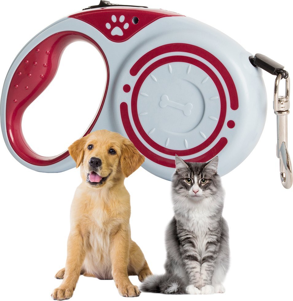 Przyjaciele Smycz mocna automatyczna z blokadą dla psa taśma wytrzymała długa 5m 15kg Smycz mocna automatyczna z blokadą dla psa taśma wytrzymała dług