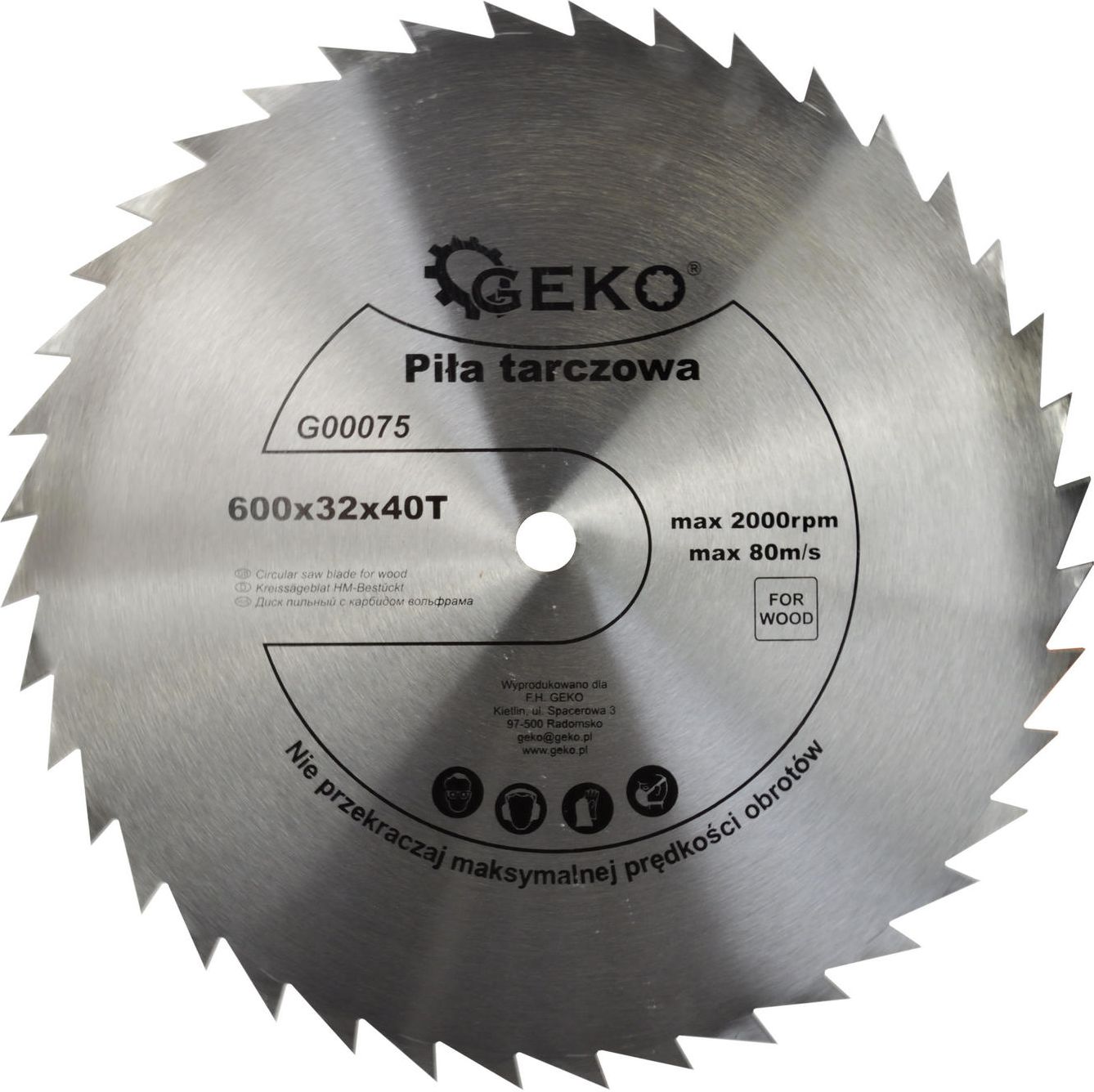 Geko tarcza do drewna 600x32x40T (G00075)