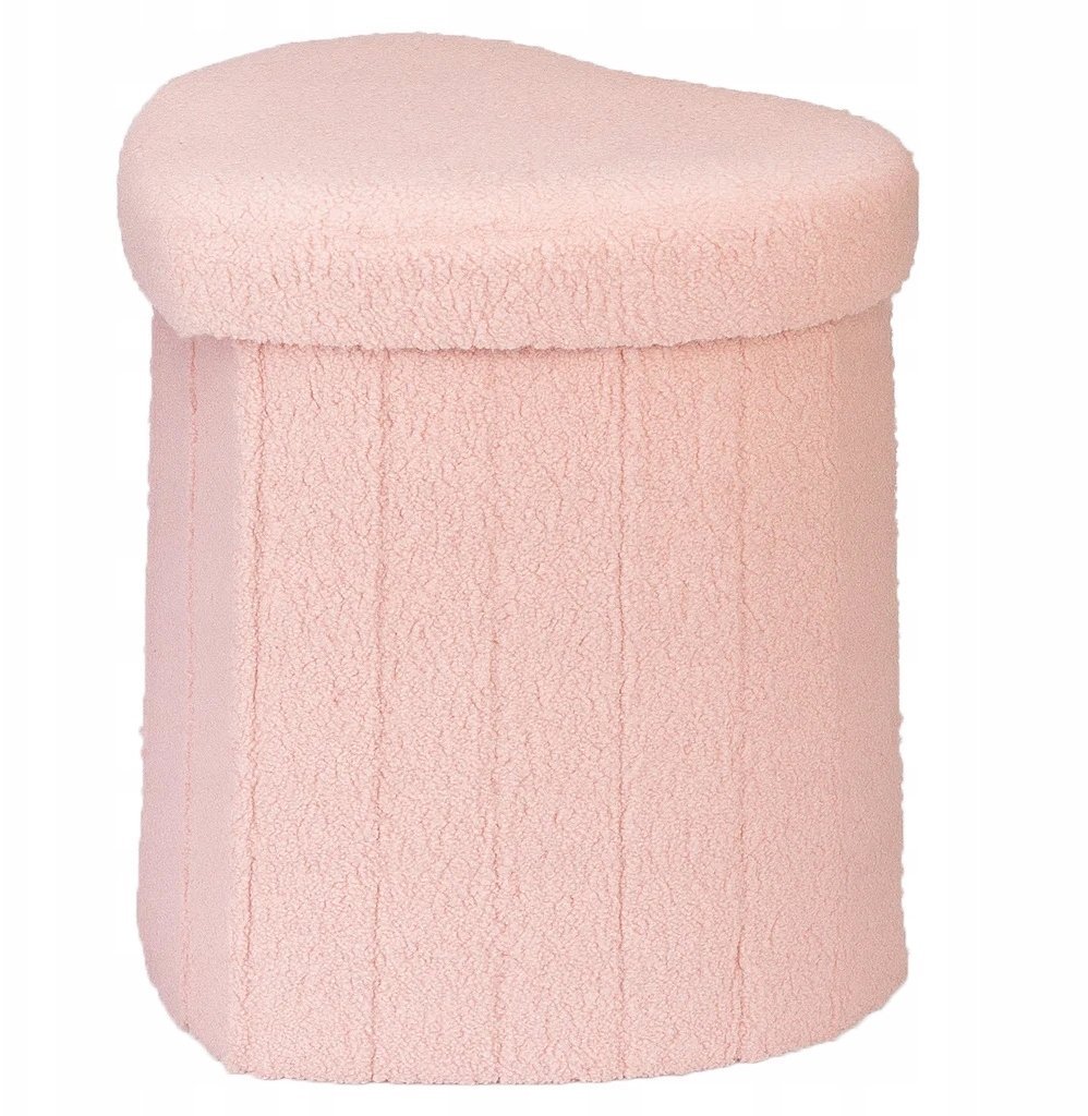 Home Styling Collection Pufa serce ALLOY, tapicerka owcza, 34 x 28 x 35 cm