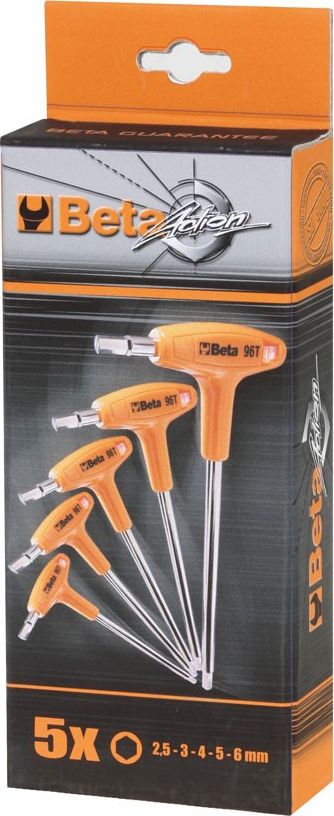 Beta Tools Klucz Imbusowy / Trzpieniowy Kątowy z Rękojeścią - Komplet 5 sztuk (BE96T-S5P)