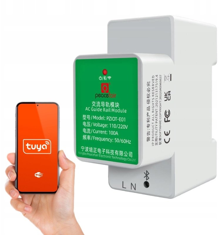 Licznik energii na szynę DIN Tuya / WiFi