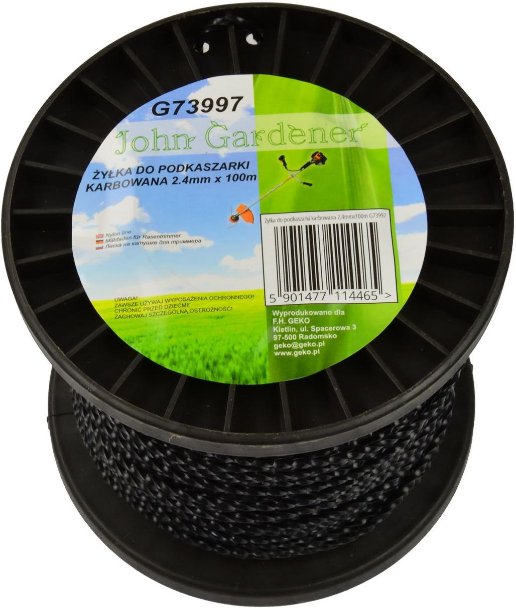 Geko Żyłka do podkaszarki karbowana 2,4mmx100m(24)