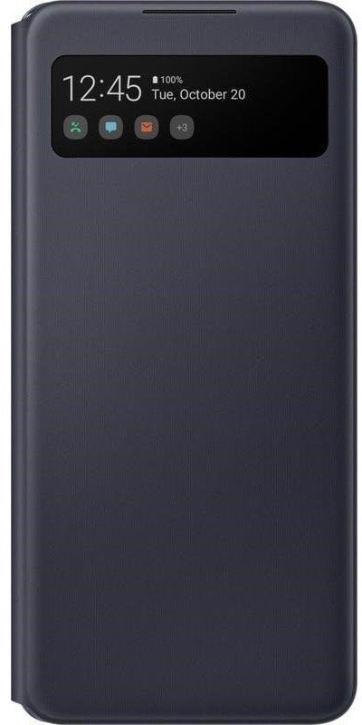 Mocco Clear View Cover Case For Samsung Galaxy A42 5G Black