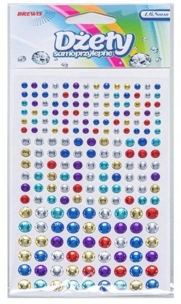 Dżety samoprzylepne kolorowe 4-8mm 204szt