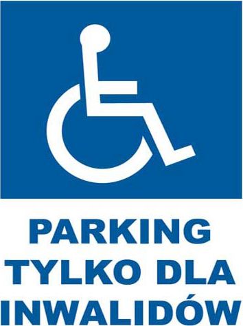 Mój dom Zi-41 Znak Tablica Parking Tylko Dla Inwalidów