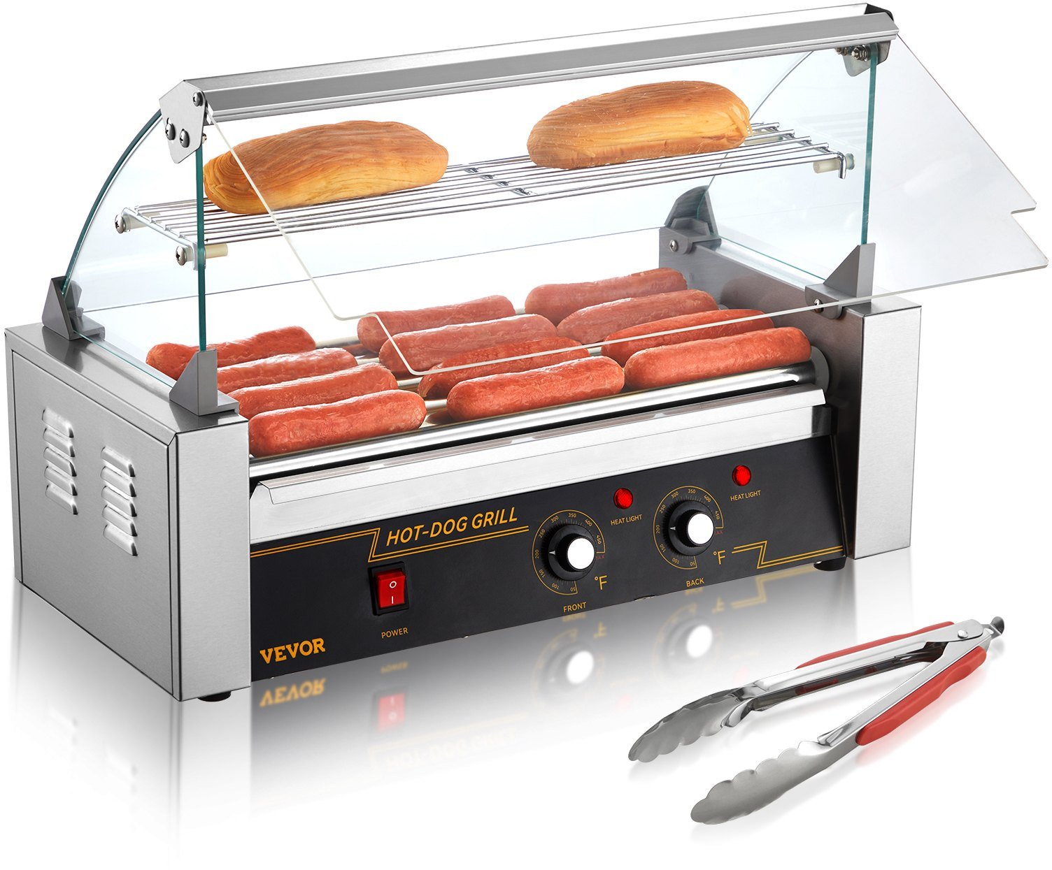 Grill Rolkowy do Hot Dogów 5 Rolków 12 Parówek