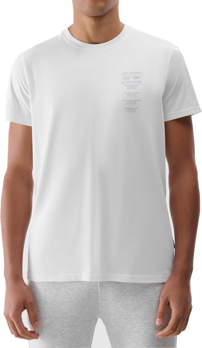 4f KOSZULKA MĘSKA BAWEŁNIANA MĘSKI SPORTOWY M2536 BIAŁY XL