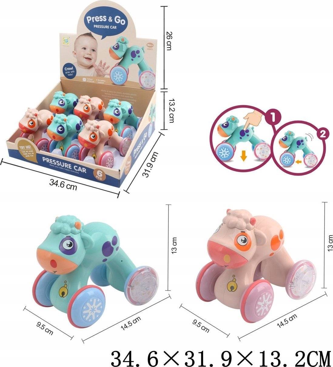 Gazelo Owieczka z napędem 6szt/disp G203403 68297