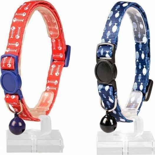 Duvo+ DUVO+ OBROŻA KOT W RYBKI NIEB/CZERW 20-30cm / 10mm 11190