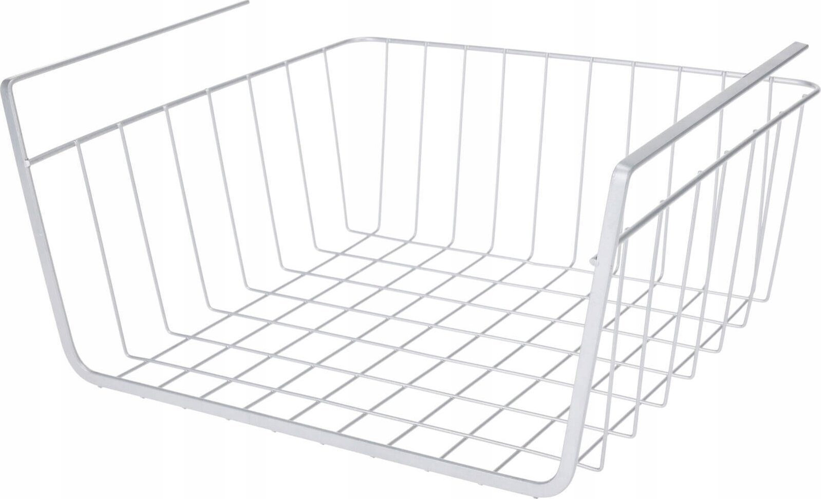 Storage Solutions Koszyk podwieszany na owoce, metalowy, jasnoszary, 30 x 25,5 x 14 cm